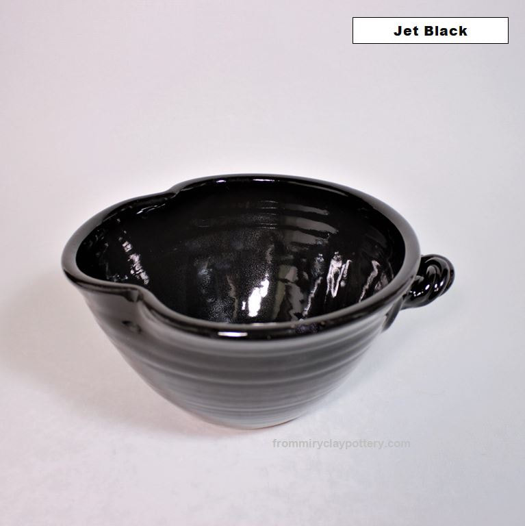Large batter, mixing bowl, with handle. Pancake bowl handmade pottery.  Ceramic large bowl with pour spout