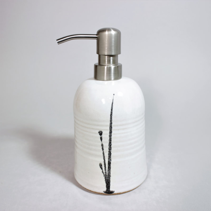 Handmade Pottery Soap Dispenser with pump From Miry Clay Pottery